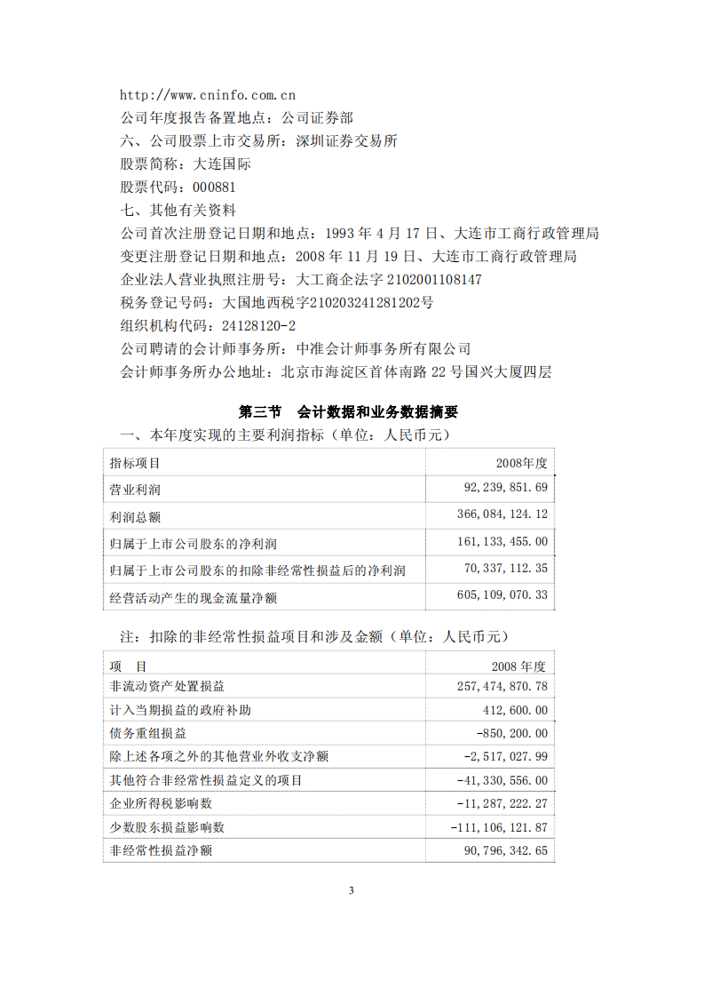 中国大连国际合作(集团)股份有限公司2008年年度报告.PDF 第4页