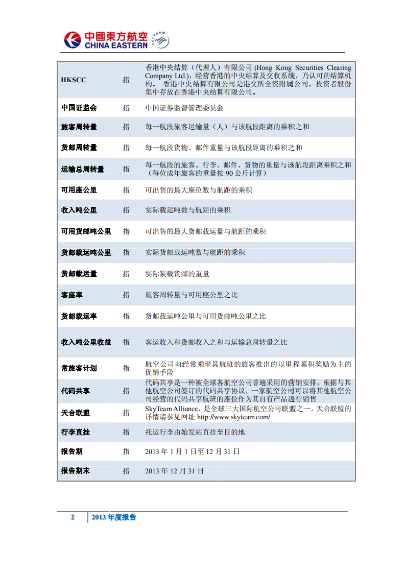 中国东方航空股份有限公司2013年年度报告.PDF 第5页
