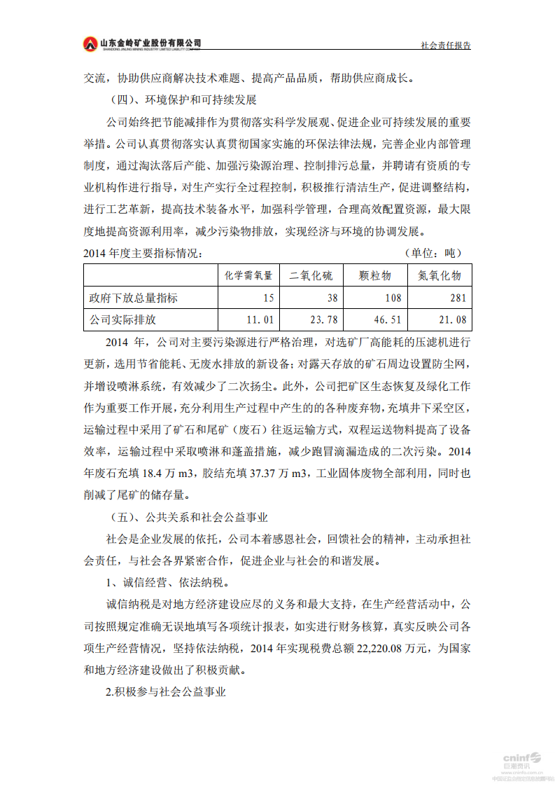 山东金岭矿业股份有限公司2014年度社会责任报告.PDF 第5页