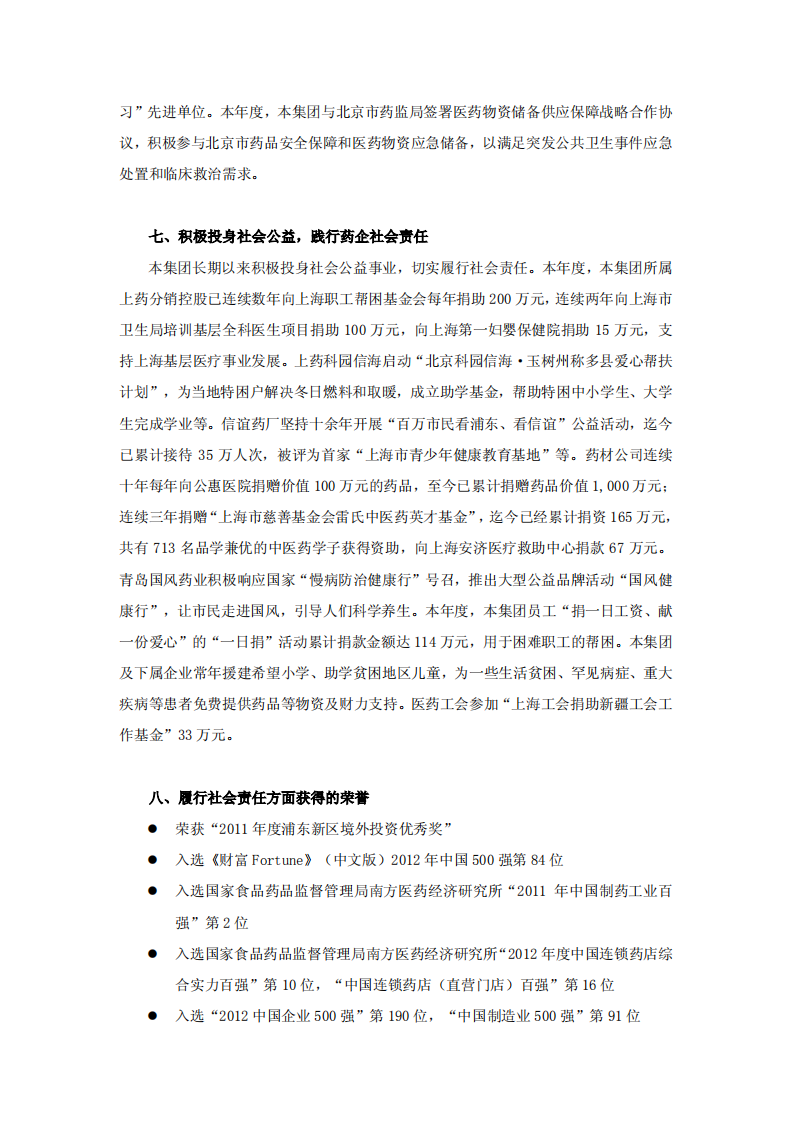 上海医药集团股份有限公司2012年度社会责任报告.PDF 第5页