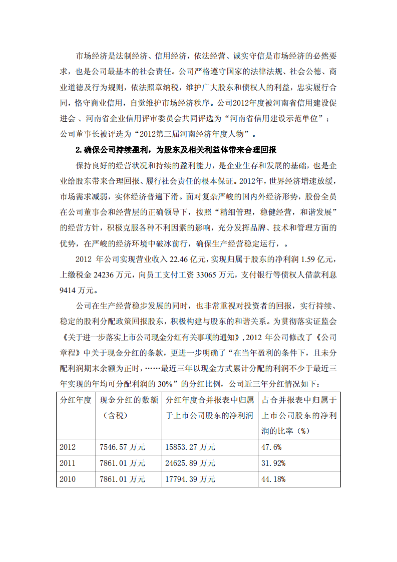 河南瑞贝卡发制品股份有限公司2012年度社会责任报告.PDF 第2页