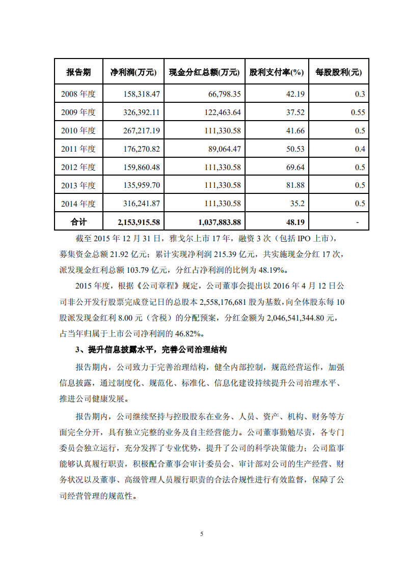 雅戈尔集团股份有限公司2015年度社会责任报告.PDF 第5页