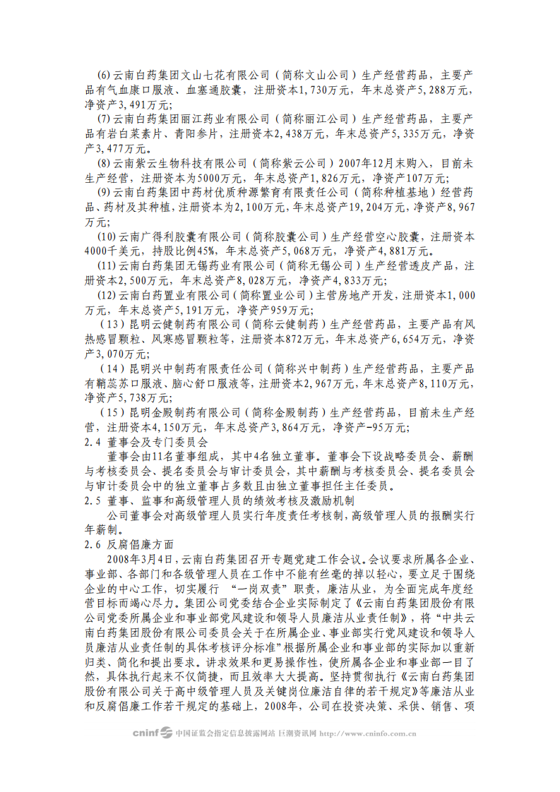 云南白药集团股份有限公司2008年社会责任报告.PDF 第5页