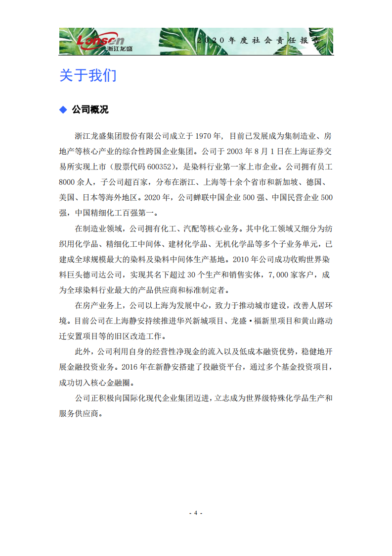 浙江龙盛集团股份有限公司2020年度企业社会责任报告.PDF 第6页