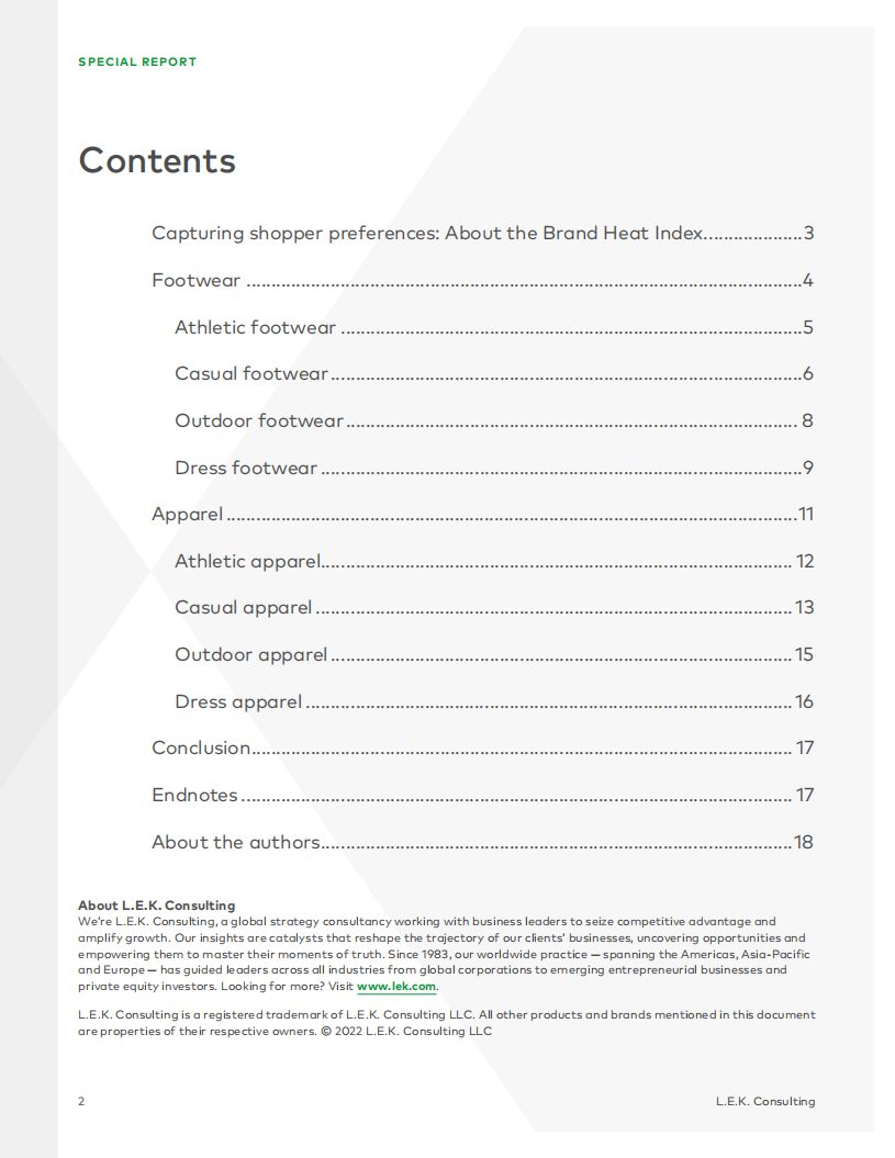 艾意凯（L.E.K.）：2022年美国鞋类和服装品牌热度指数报告（英文版）.pdf 第2页