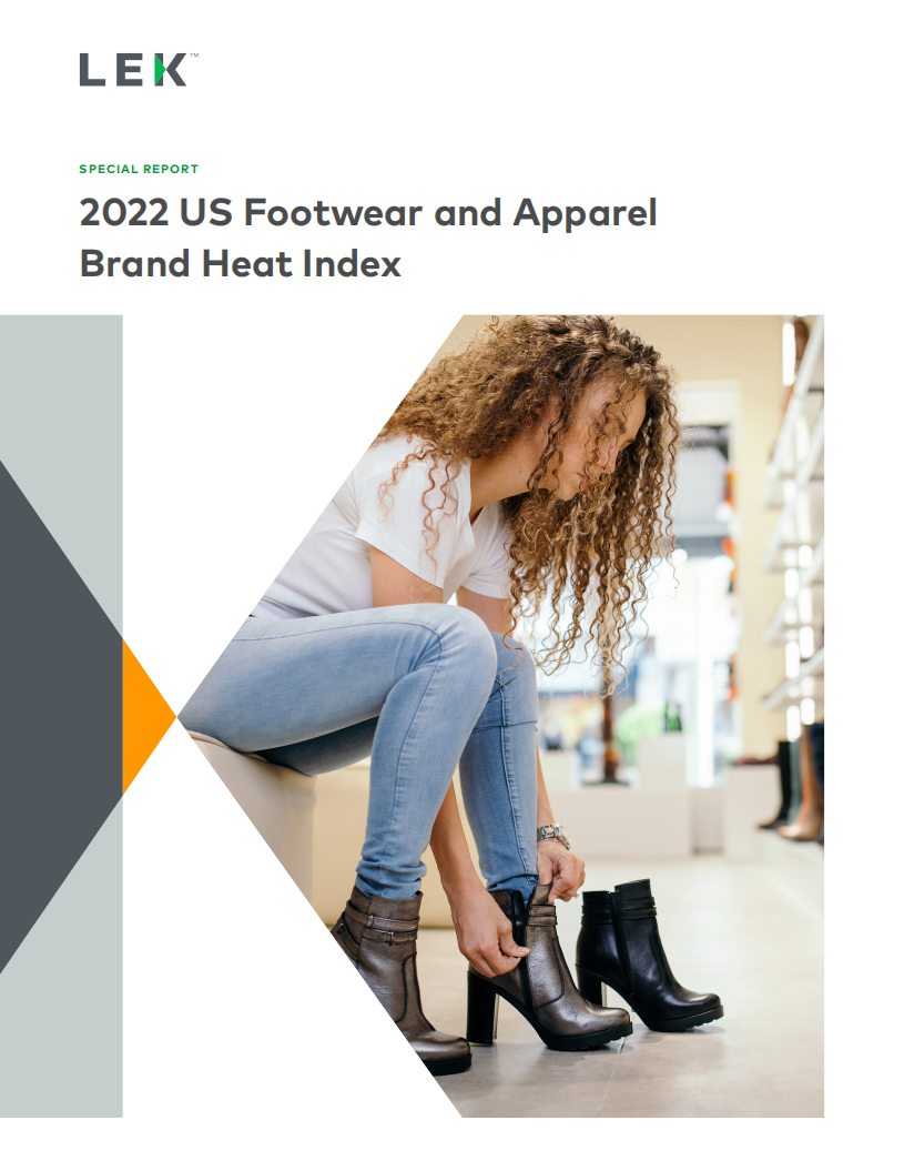 艾意凯（L.E.K.）：2022年美国鞋类和服装品牌热度指数报告（英文版）.pdf 第1页