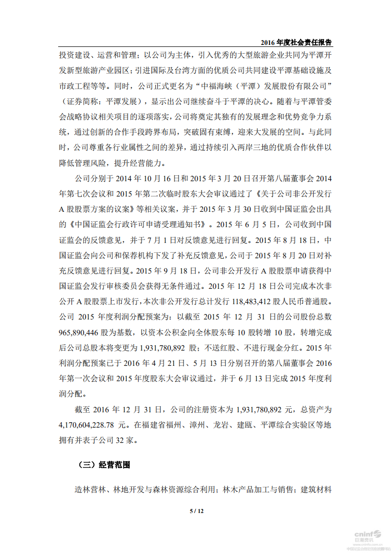 中福海峡（平潭）发展股份有限公司2016年度社会责任报告.PDF 第5页