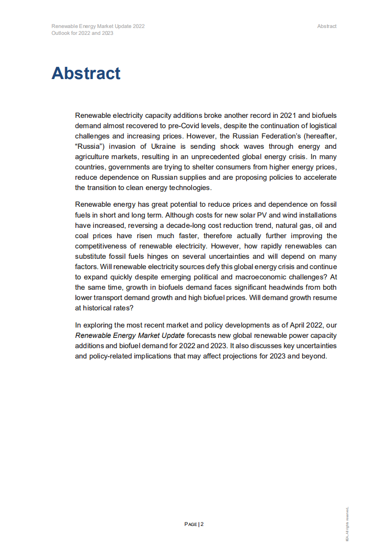 国际能源署（IEA）：2022-2023年可再生能源市场展望更新报告（英文版）.pdf 第3页