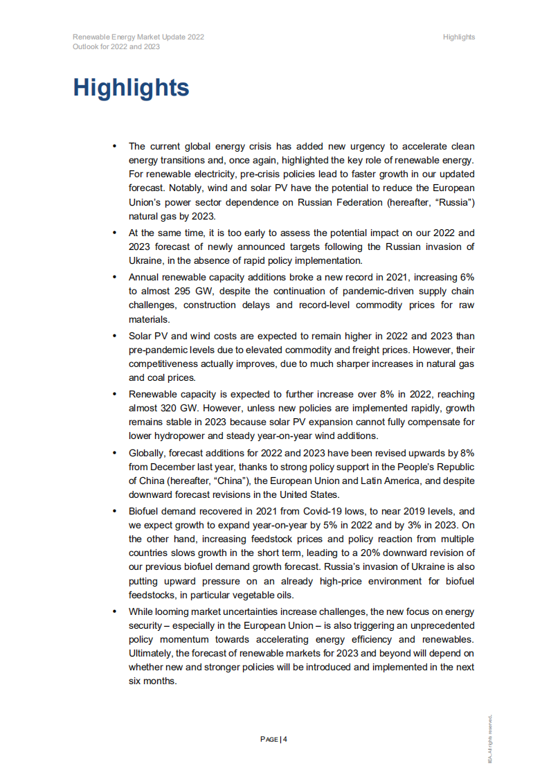 国际能源署（IEA）：2022-2023年可再生能源市场展望更新报告（英文版）.pdf 第5页