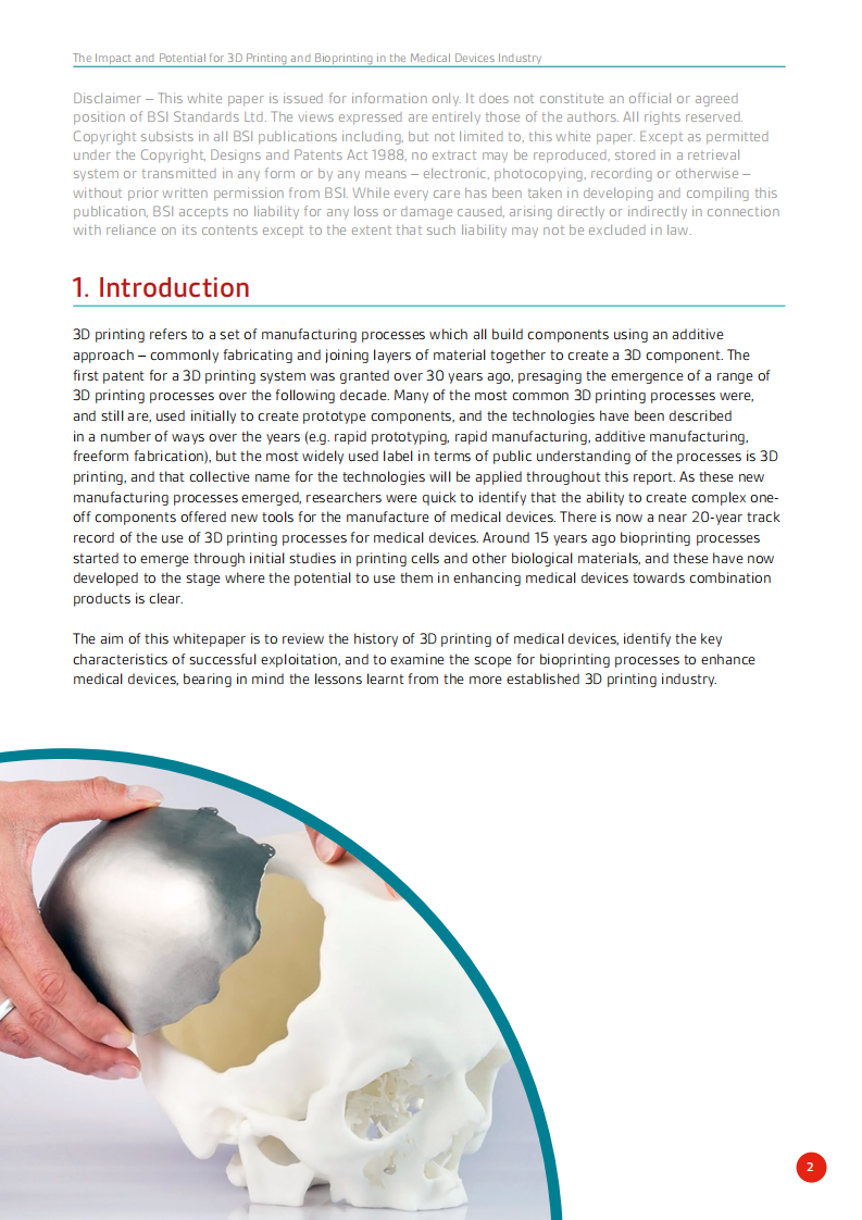 BSI：3D打印和生物打印在医疗器械行业的影响和潜力（英文版）.pdf 第2页