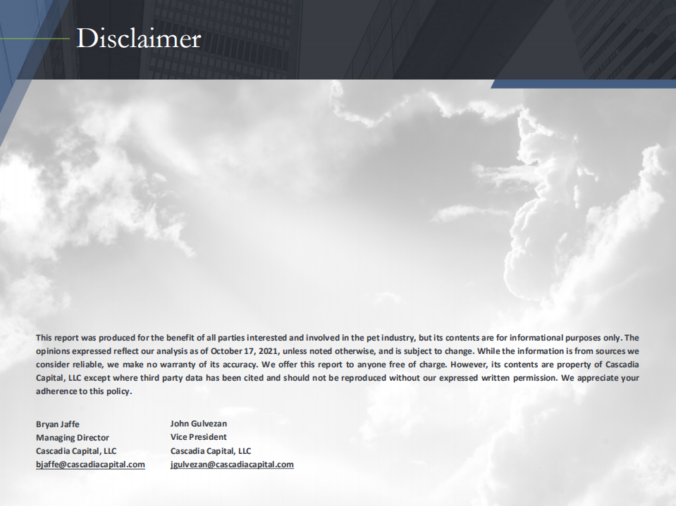 Cascadia Capital：2021年宠物行业概况秋季报告（英文版）.pdf 第2页