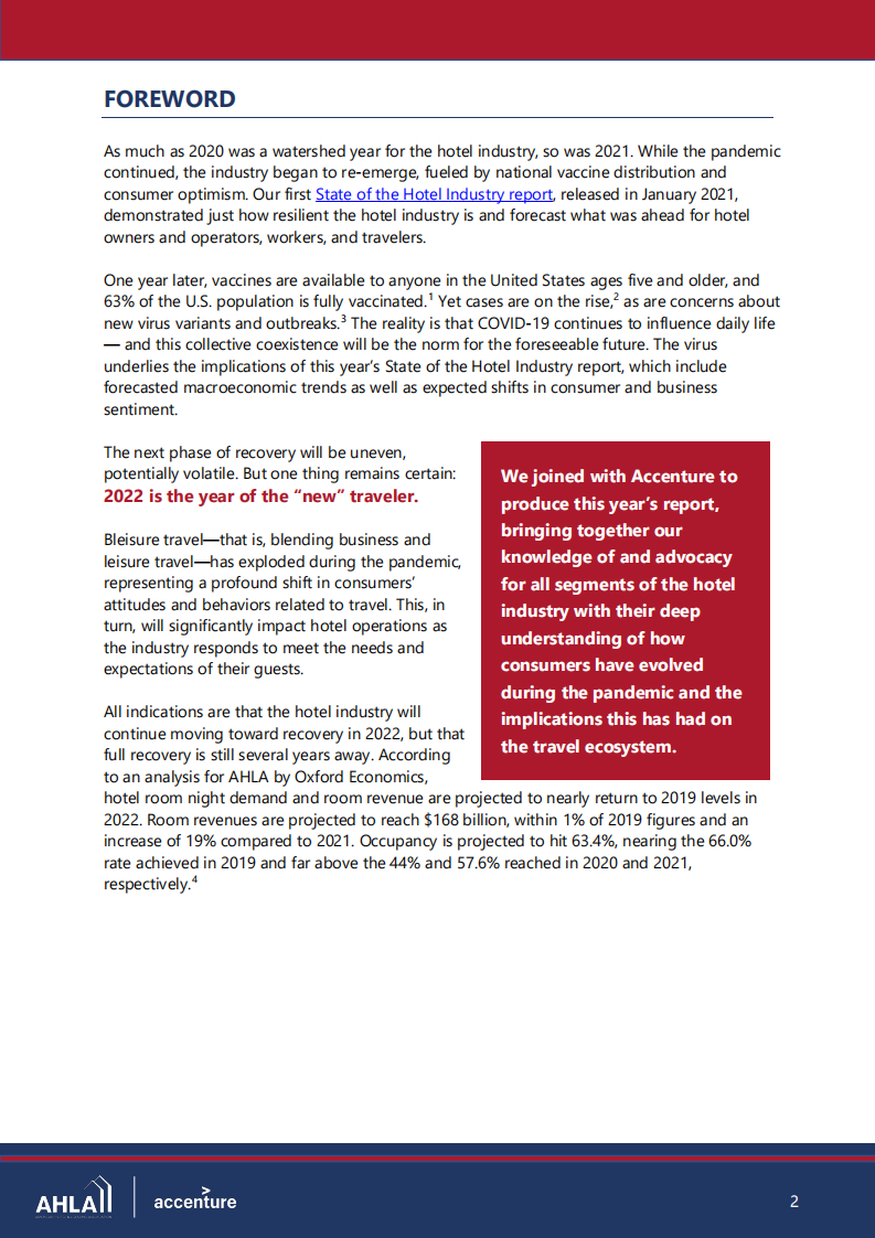 美国酒店与住宿协会（AHLA）&埃森哲：2022年酒店行业状况分析报告（英文版）.pdf 第3页