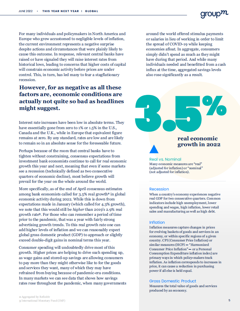 群邑集团（GroupM）：2022年全球及法国广告市场年中预测报告（英文版）.pdf 第5页