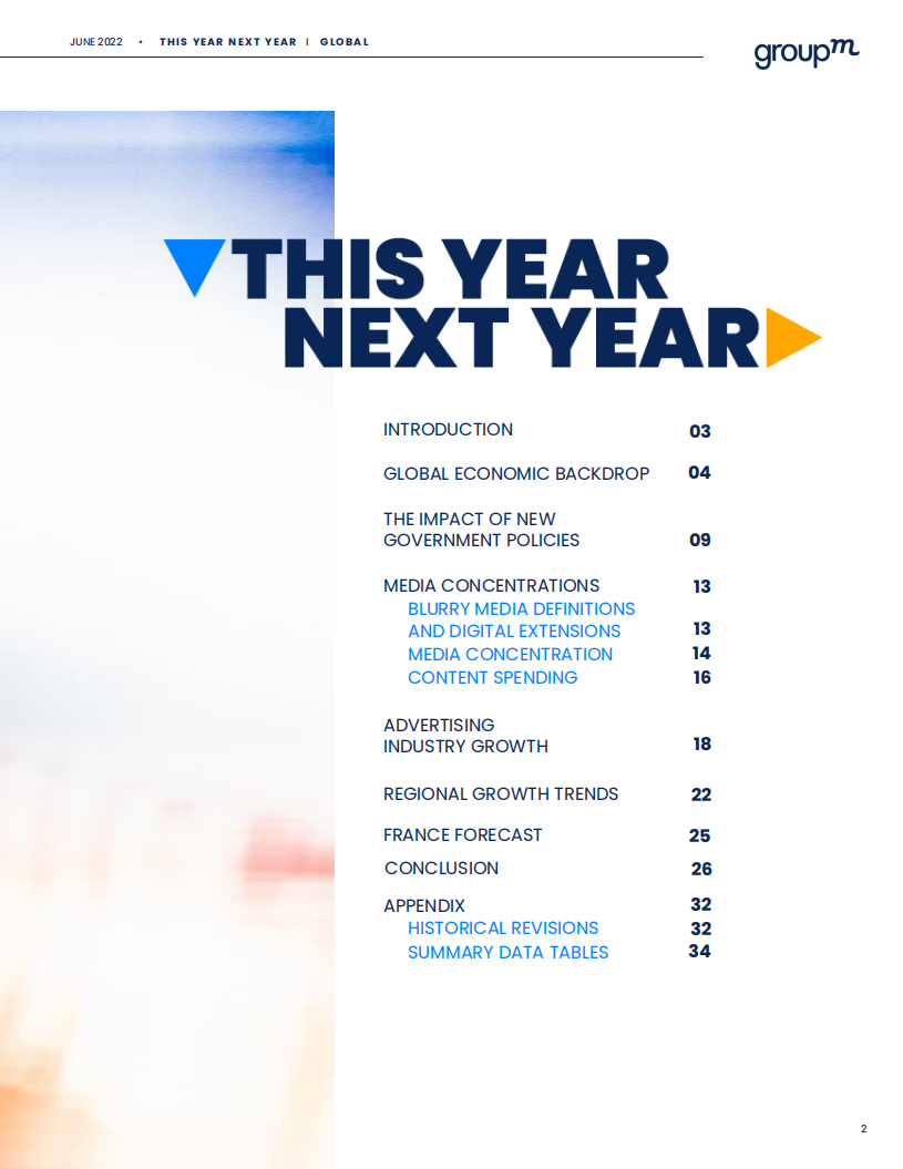 群邑集团（GroupM）：2022年全球及法国广告市场年中预测报告（英文版）.pdf 第2页