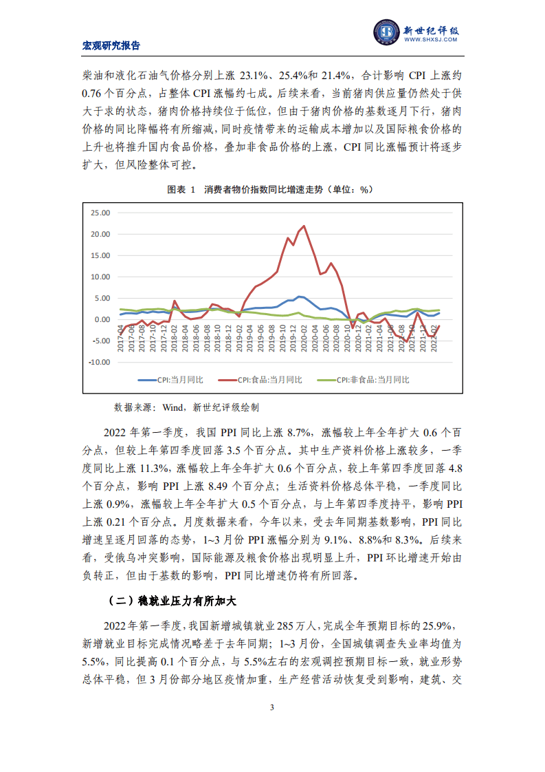 新世纪评级：2022年第一季度宏观经济分析及展望报告.pdf 第3页
