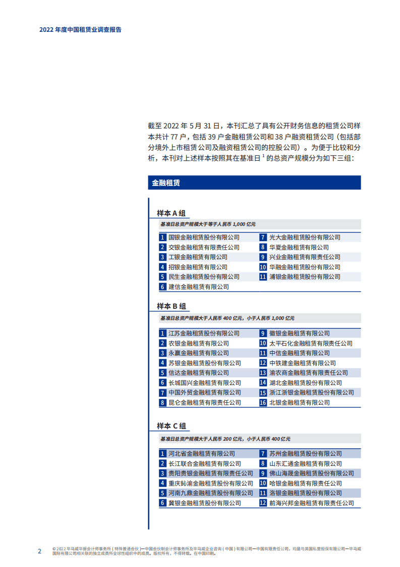 毕马威：2022年中国租赁业调查报告.pdf 第3页
