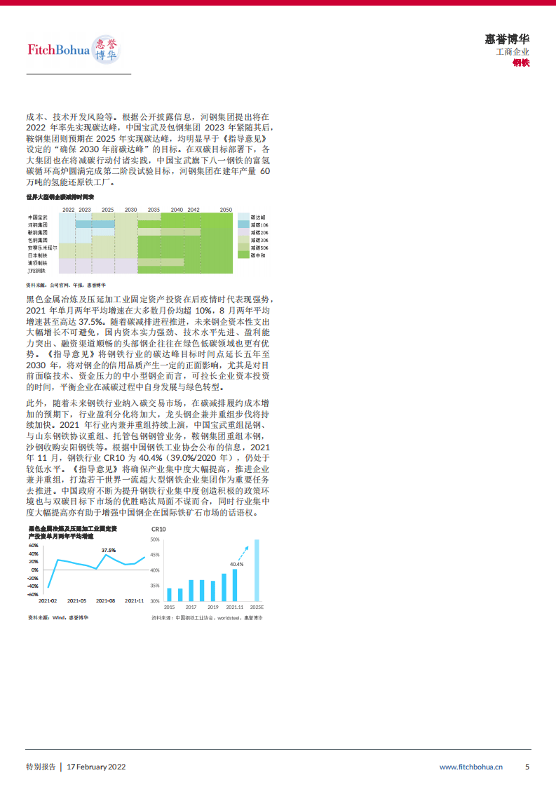 “碳”路者：中国钢铁行业--破立并举，履践致远-惠誉博华.pdf 第5页