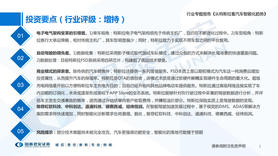 从特斯拉看汽车智能化趋势-国泰君安.pdf 第2页