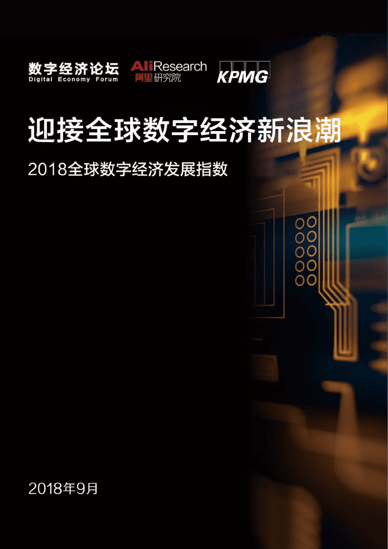 阿里研究院&毕马威：2018全球数字经济发展指数报告.pdf 第1页