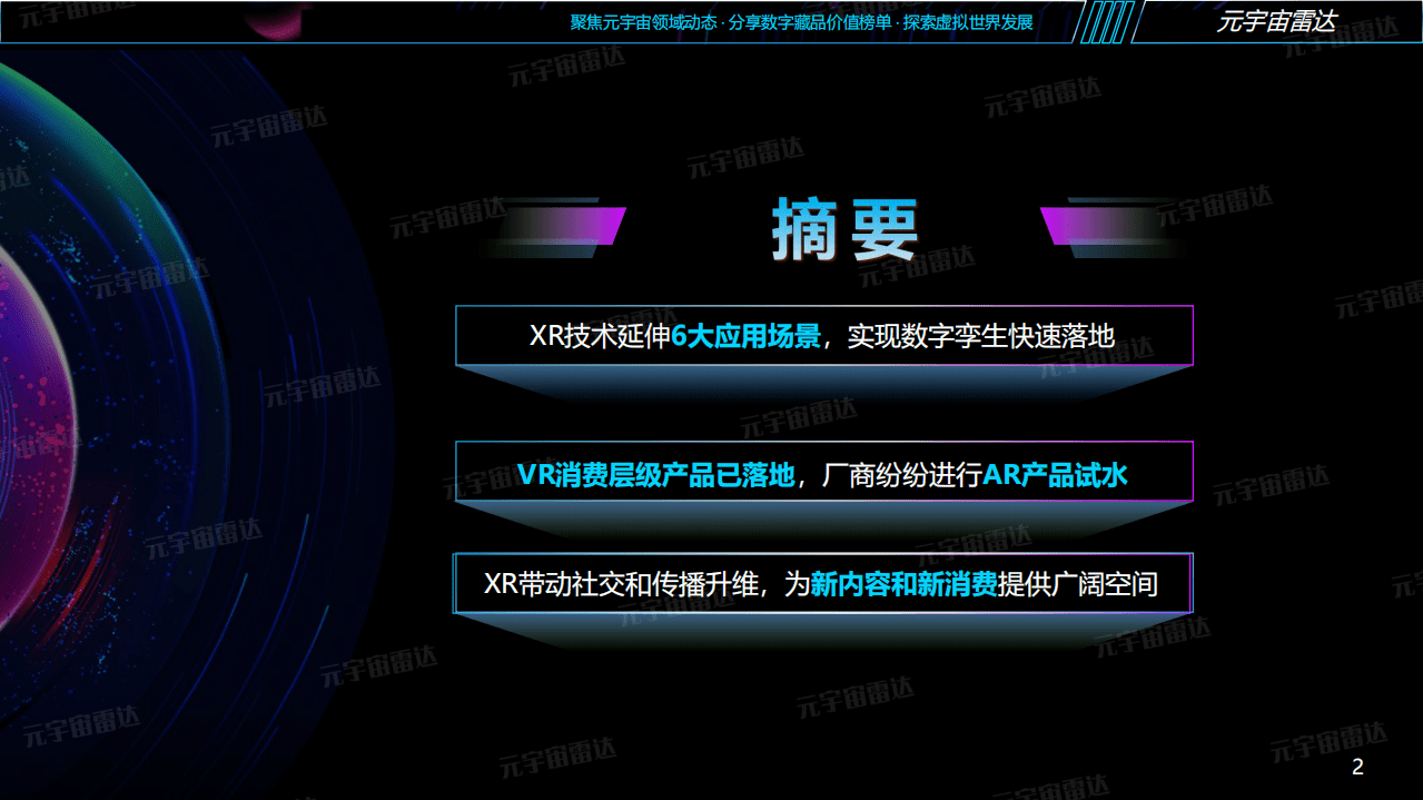 元宇宙雷达：探究元宇宙-XR概念研究分析报告（2022）.pdf 第2页