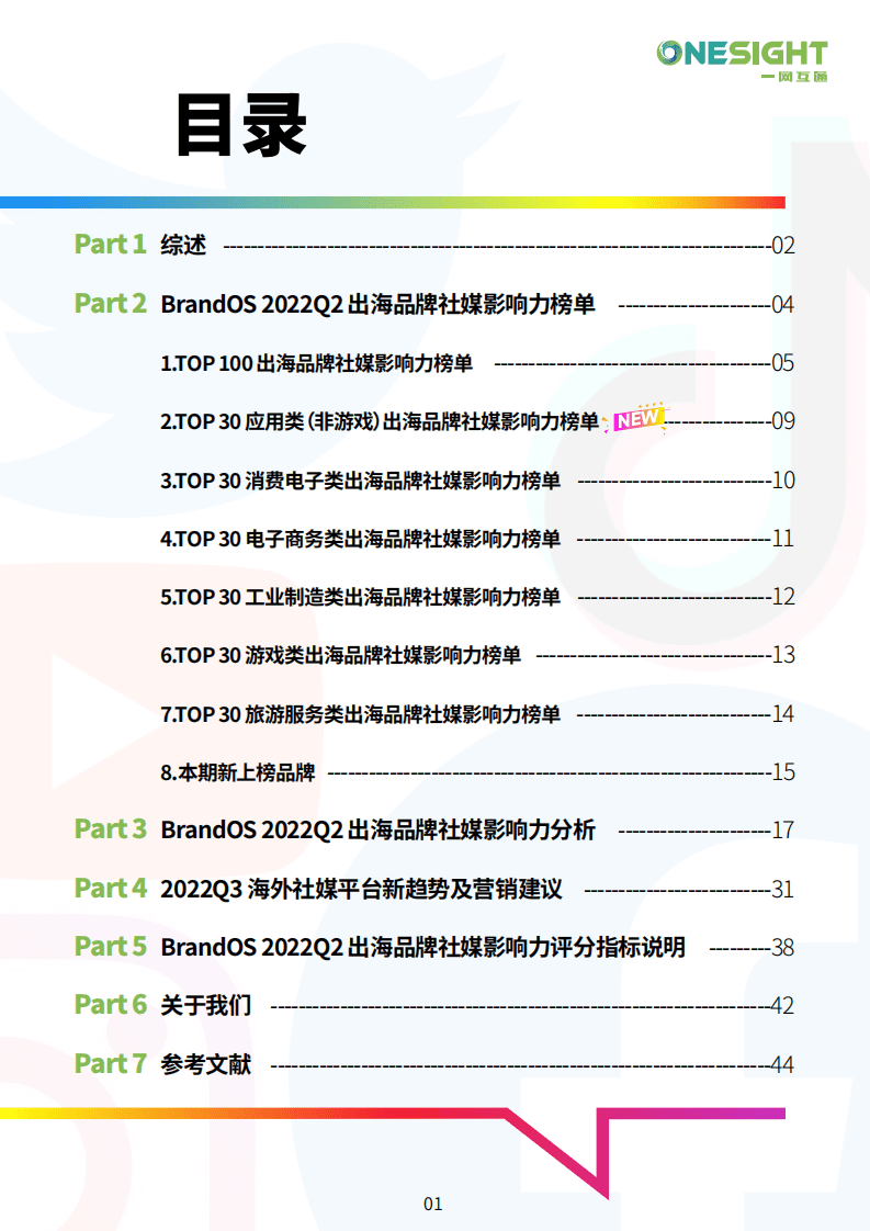 OneSight：2022Q2出海品牌社媒影响力榜单.pdf 第2页