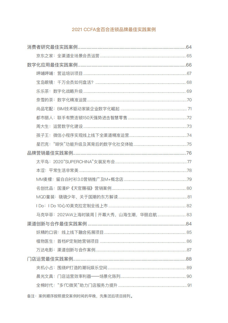 中国连锁经营协会：2021CCFA金百合购物中心和连锁品牌最佳实践案例集.pdf 第5页