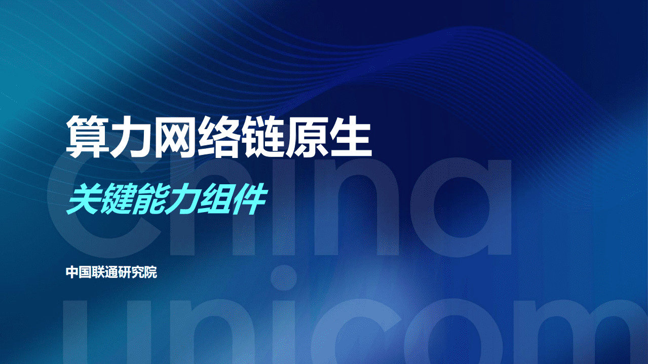 中国联通研究院：算力网络链原生关键能力组件(2022).pdf 第1页
