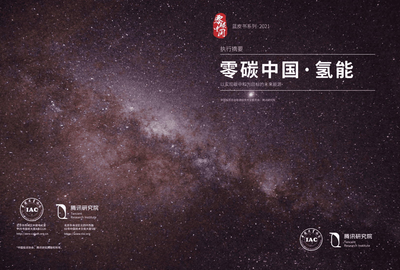 2021零碳中国&middot;氢能蓝皮书&mdash;执行摘要.PDF 第1页