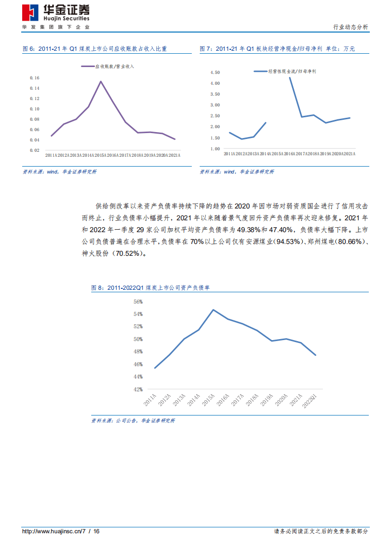2021年&2022年一季度煤炭行业财报综述：高景气或将延续，基金普遍增持-华金证券.pdf 第7页