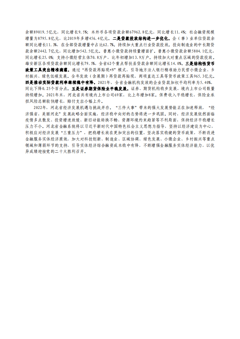 中国人民银行：河北省金融运行报告（2022）.pdf 第2页