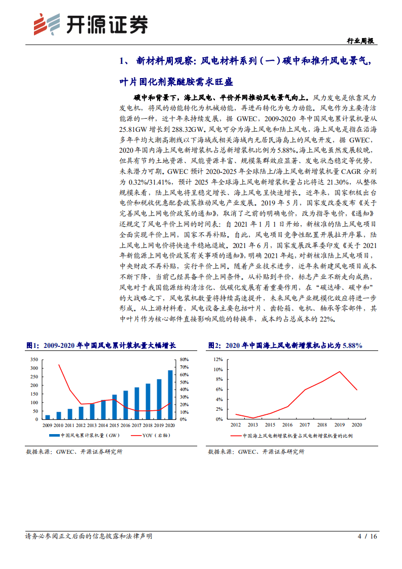风电材料：碳中和推升风电景气，叶片固化剂聚醚胺需求旺盛.pdf 第4页