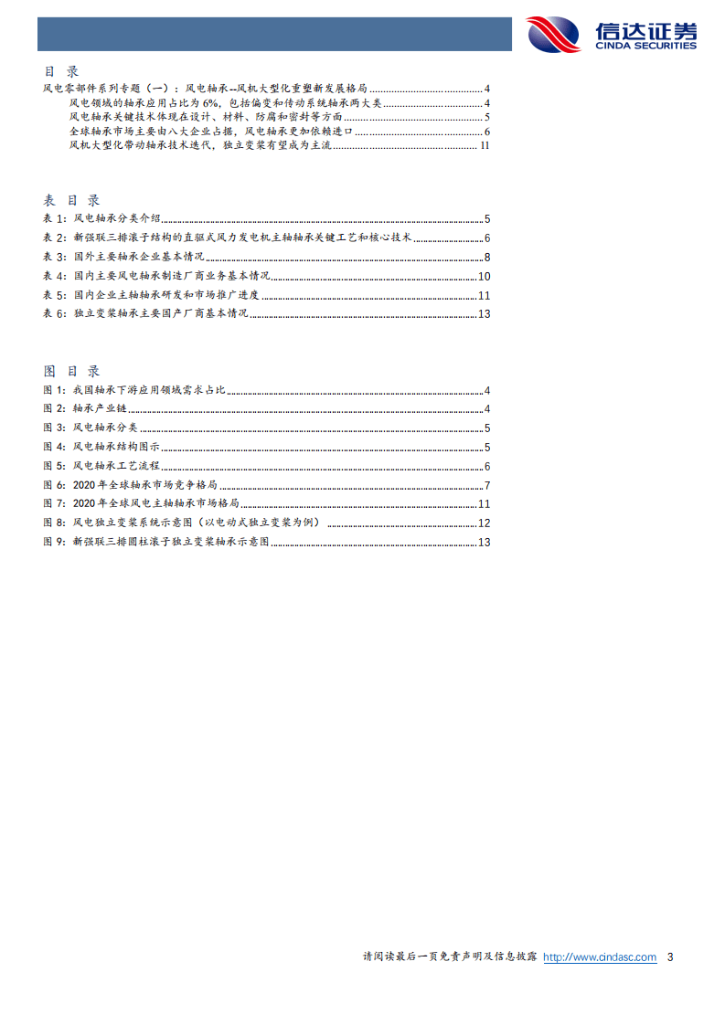风电零部件系列专题(一)：风电轴承——风机大型化重塑新发展格局-信达证券.pdf 第3页