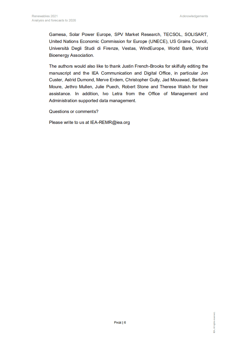 2021年可再生能源：分析与预测至2026（英）-IEA.pdf 第6页
