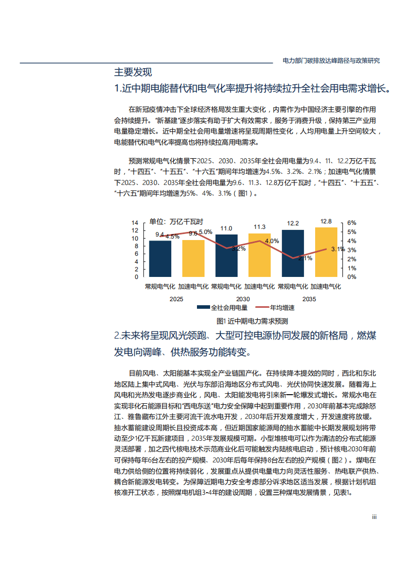 北京大学：电力部门碳排放达峰路径与政策研究报告（2021）.pdf 第4页