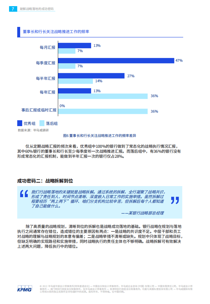 毕马威：2022银行战略实施的现状、问题和解决方案白皮书.pdf 第7页