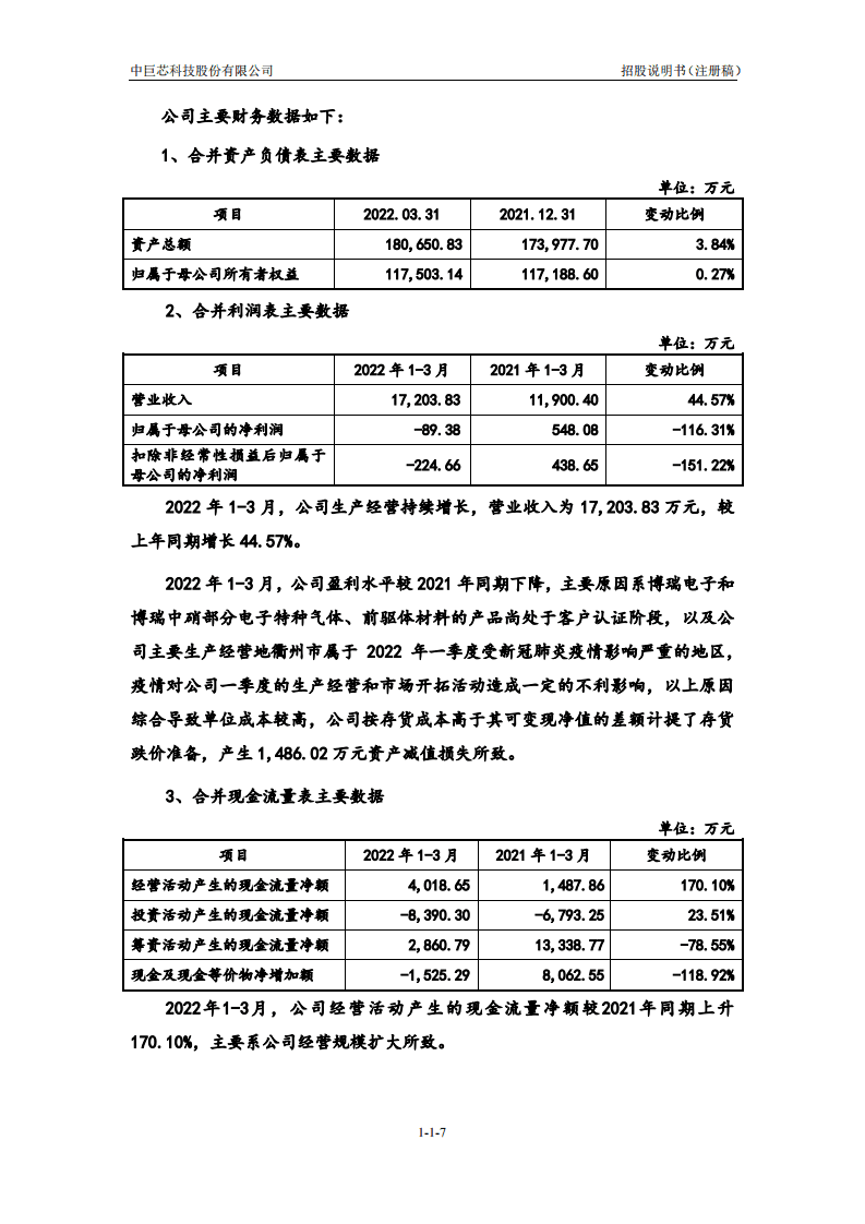 中巨芯科技股份有限公司招股说明书.pdf 第8页