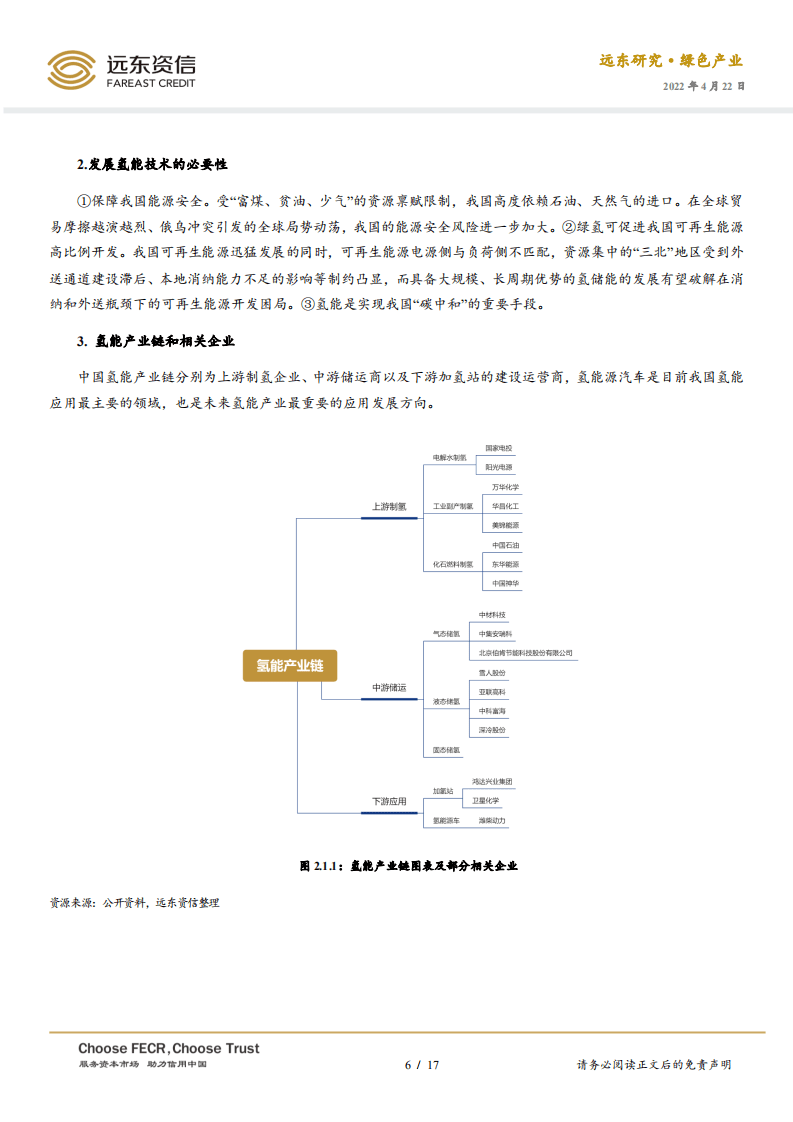 2022年3月中国绿色产业发展运行报告：能源领域“十四五”规划密集出台，氢能产业迎来大发展-远东资信.pdf 第6页