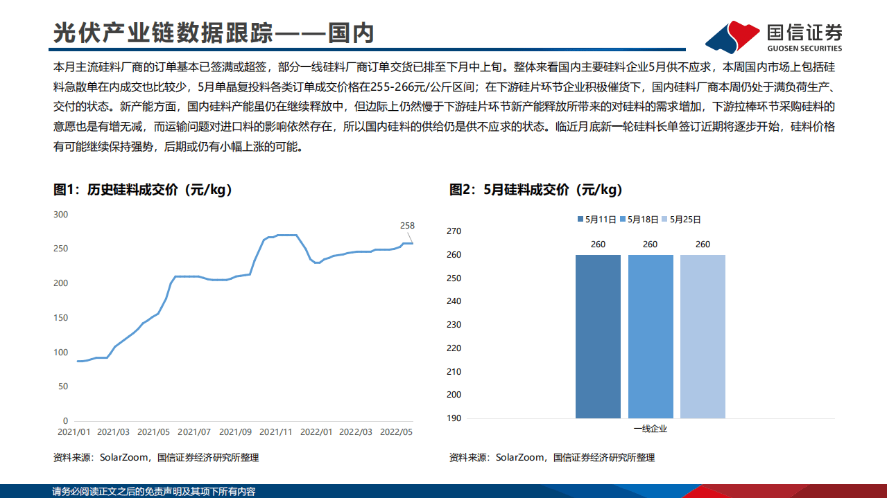2022年5月新能源产业链洞察：硅料供不应求，风机价格上涨-国信证券.pdf 第5页