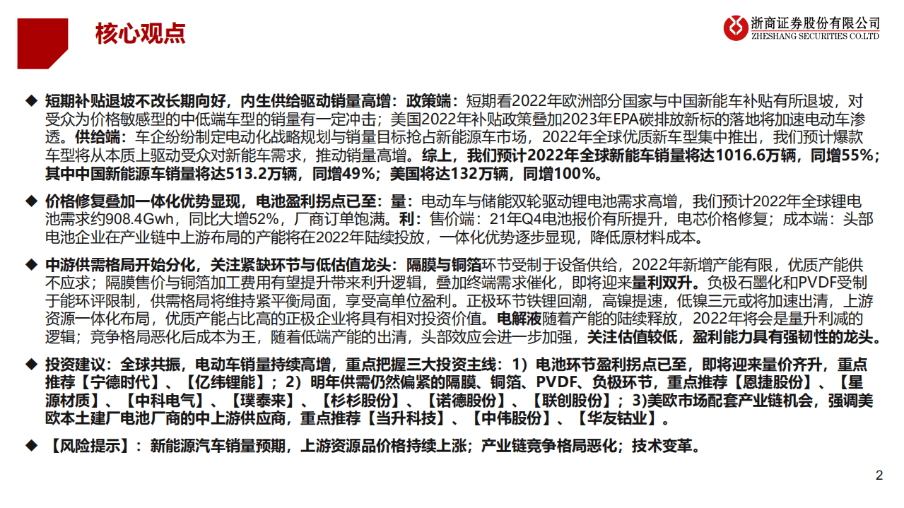 2022年锂电行业：全球电动车序幕已开，量升大浪潮稳抓结构.pdf 第2页