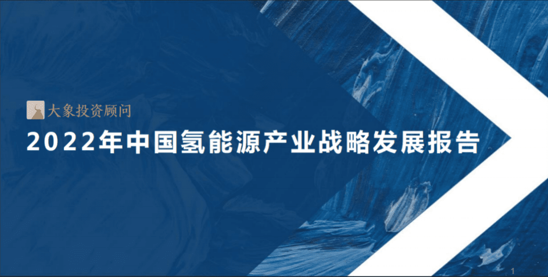 2022年中国氢能源产业战略发展报告-大象研究院.pdf 第1页