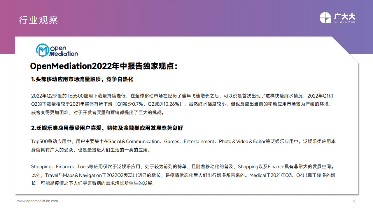 广大大：2022H1全球移动应用(非游戏)营销白皮书.pdf 第5页