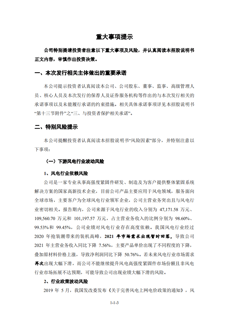 湖南飞沃新能源科技股份有限公司招股说明书.pdf 第4页