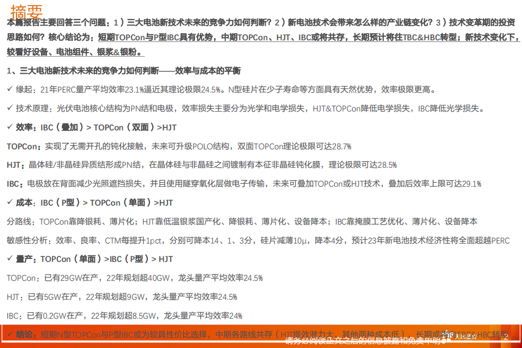 光伏电池新技术系列：风起云涌，蓄势变革，如何分层寻找投资机会？-天风证券.pdf 第2页