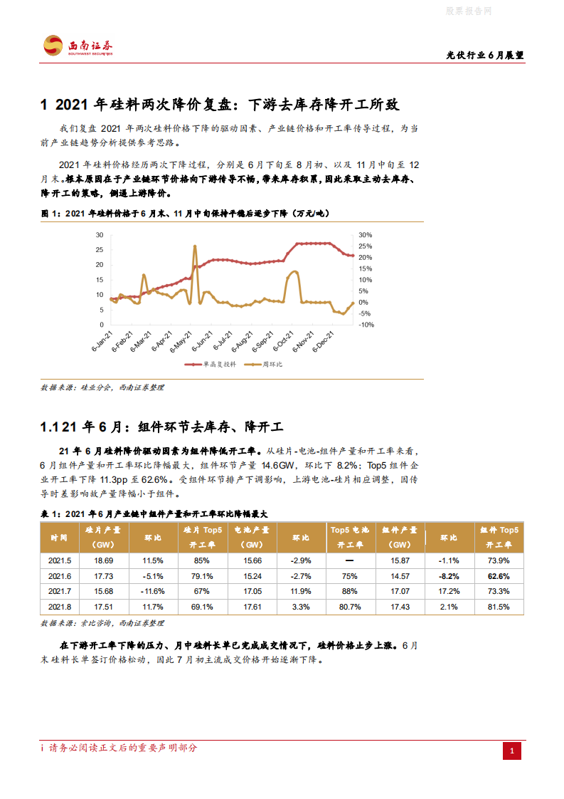 光伏行业6月展望：组件排产整体良好，国内电站需求值得关注-西南证券.pdf 第4页