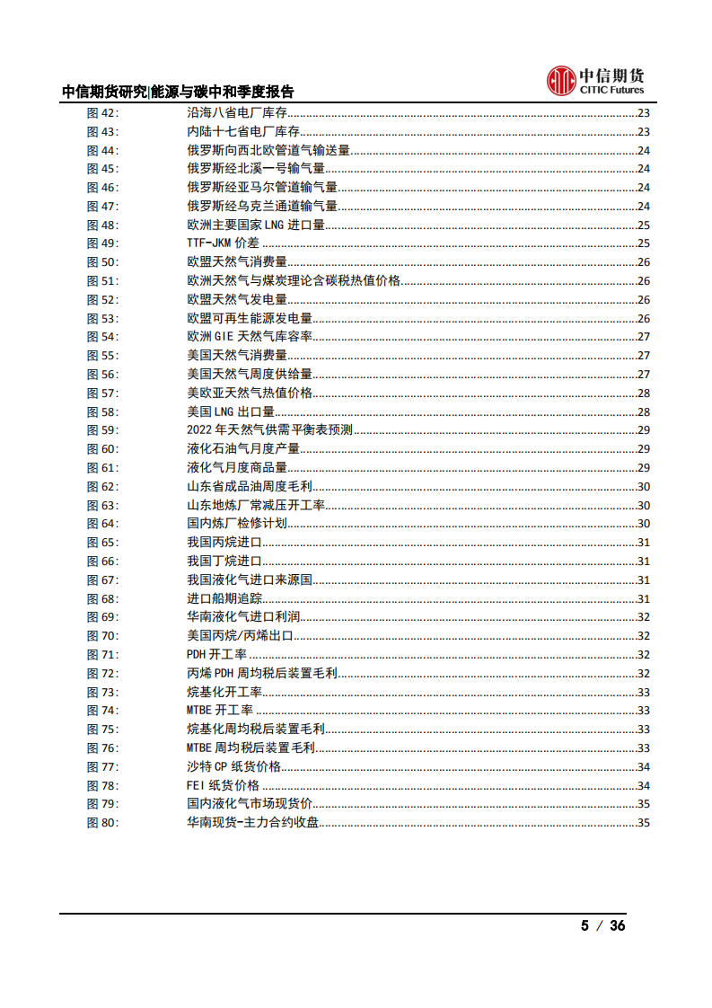 能源与碳中和季度报告：地缘冲突扰动供需格局，全球能源分化加剧-中信期货.pdf 第5页