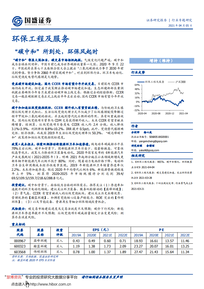 环保工程及服务行业：“碳中和”所到处，环保风起时-国盛证券.pdf 第1页