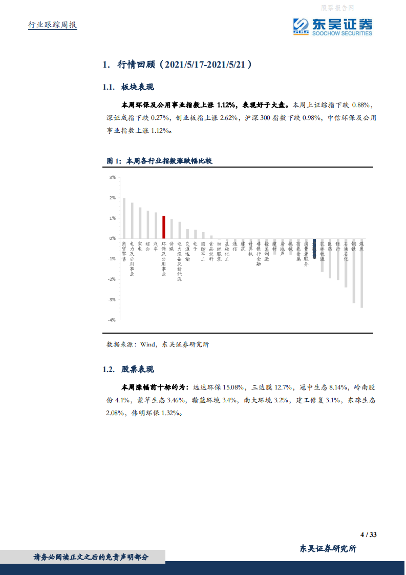 环保工程及服务行业周报：垃圾处理费划转税务征收行业迎变革，碳排放权三大规则发布保障全国碳市场落地-东吴证券.pdf 第4页