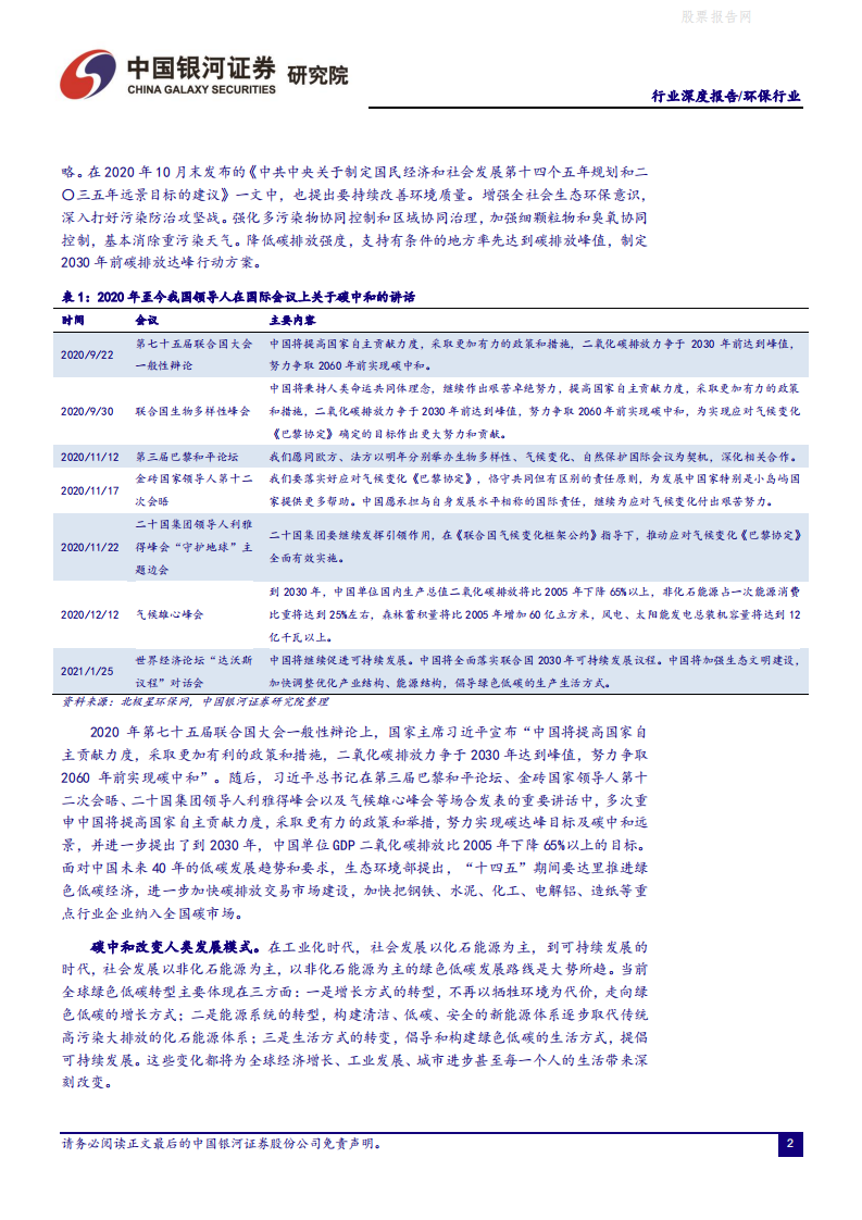 环保行业碳中和系列报告之一：碳中和背景下的环保展望-银河证券.pdf 第4页