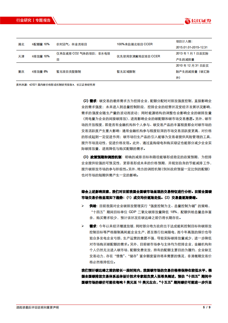 环保行业专题报告：全国碳市场走势复盘，价跌量缩.pdf 第5页