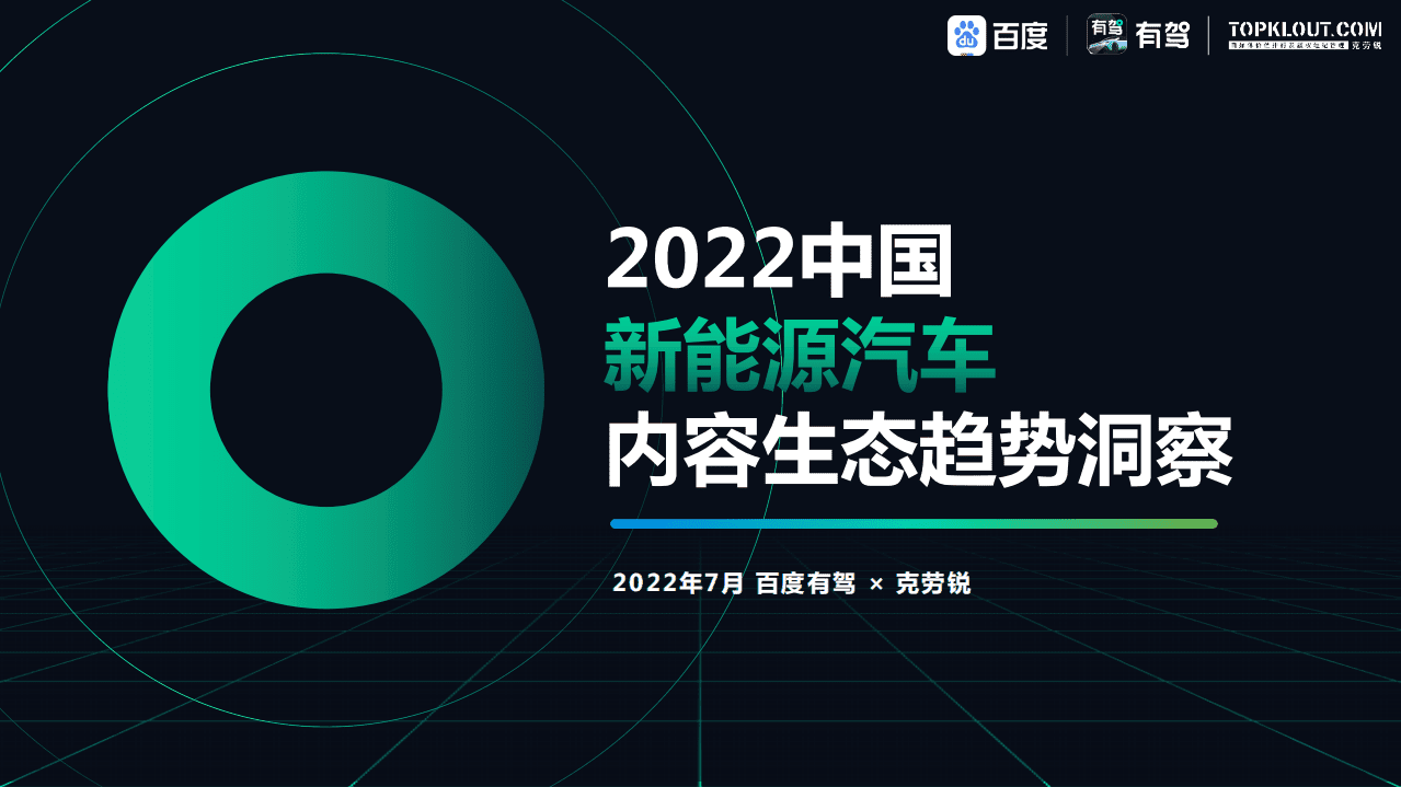 克劳锐&百度：2022中国新能源汽车内容生态趋势洞察报告.pdf 第1页